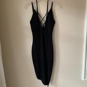 Black bodycon dress NWOT XS